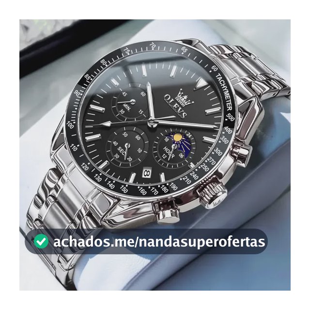 Relógio Masculino Olevs 3618 de Quartzo com Cronógrafo e Calendário