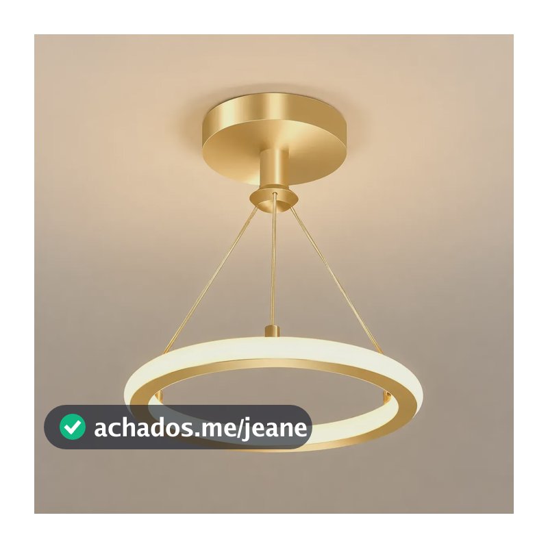Luminária De Teto Moderna, 3 Cores Lustre Pendente Led Sala 127/220v Dourado