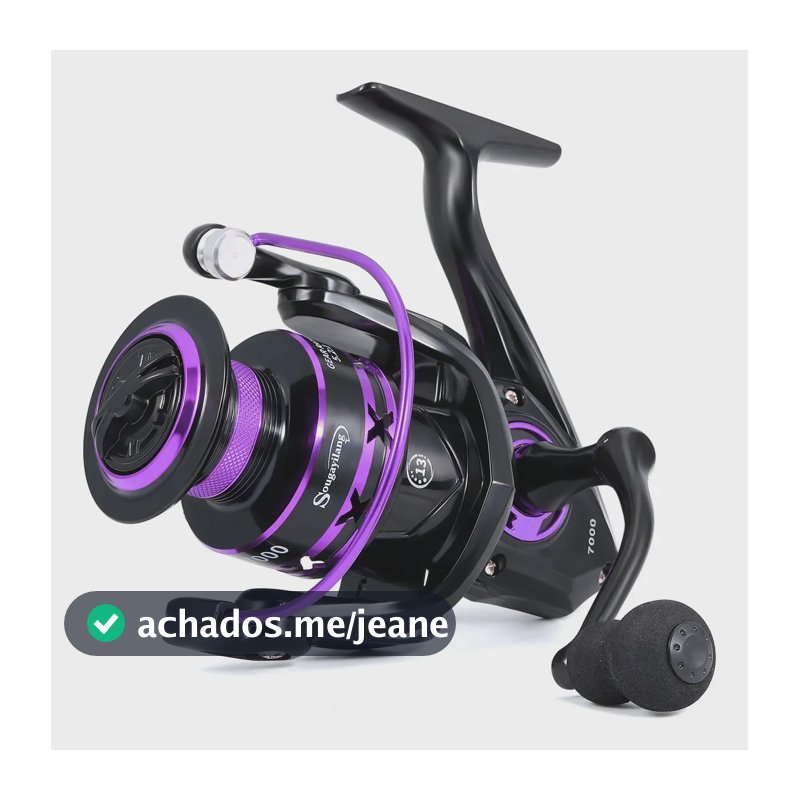 Molinete De Pesca 5,2:1  Liga De Alumínio 10kg Carretel Lilás 5000 Série