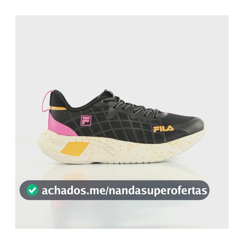 Tênis Fila Focus Feminino Academia Caminhada Treino Leve Preto 37 Br