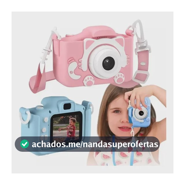 Câmera Infantil Com Capa Protetora De Gatinho Azul