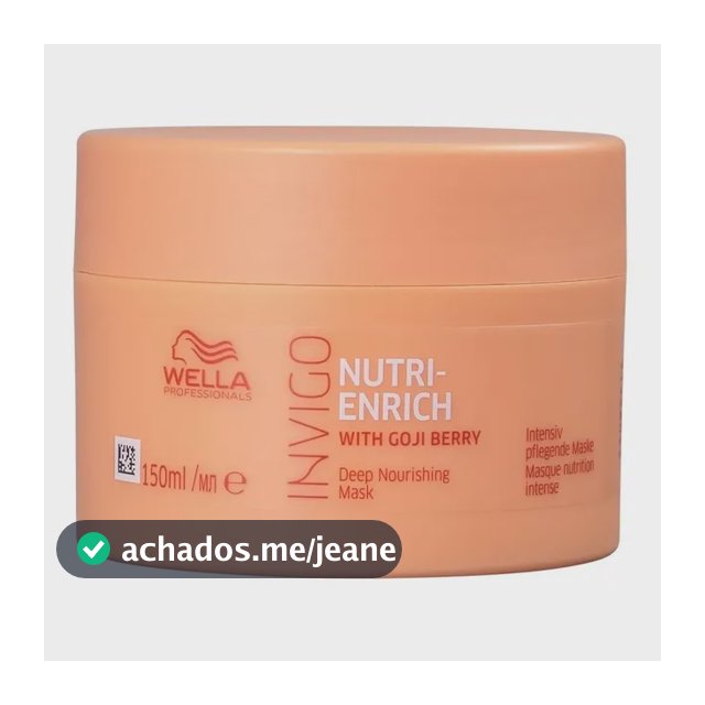 Mascara De Nutricao Wella Invigo Nutri-Enrich 150ml Maciez