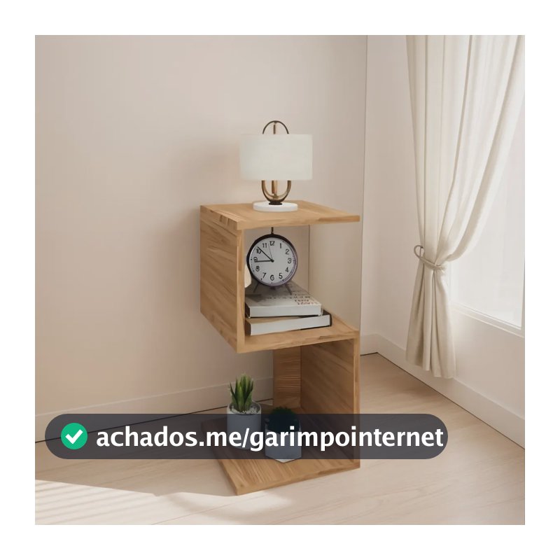 Mesa De Cabeceira Nicho De Mdp Mesinha Quarto Sala Decoração Brovália Marrom