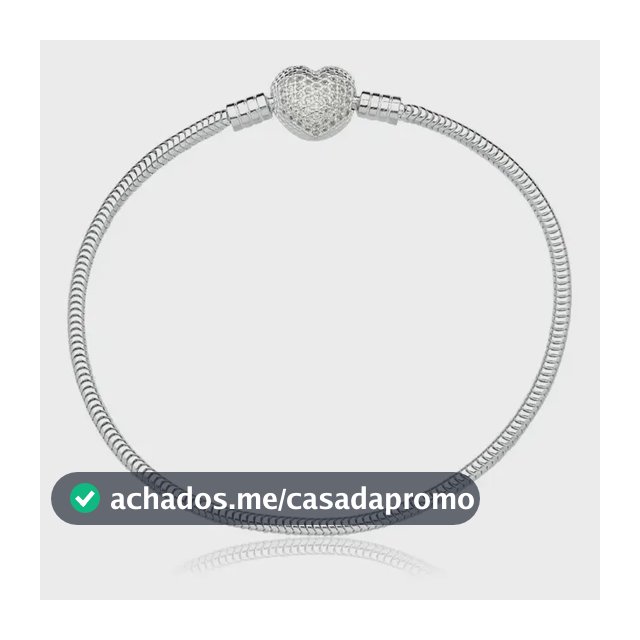 Pulseira Berloques Prata 925 Coração Zircônias Com Garantia
