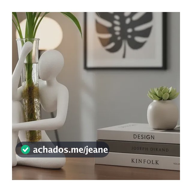 Vaso Decorativo Pensador Com Tubo De Vidro Para Plantas