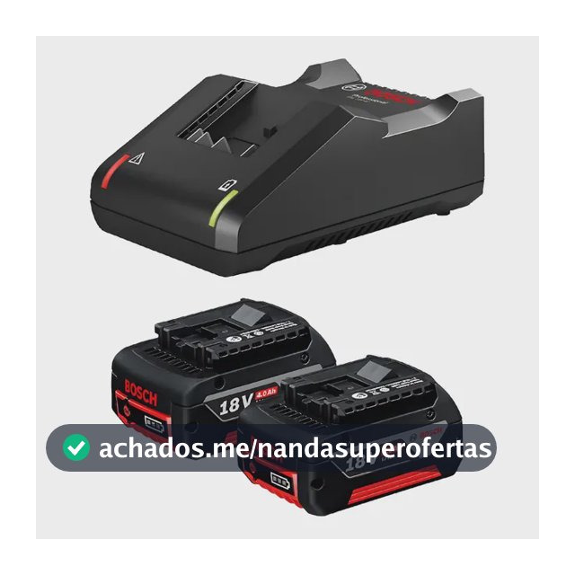 Kit 2 Baterias Gba18v4ah + Carregador Bosch Gal18v-40 Bivolt
