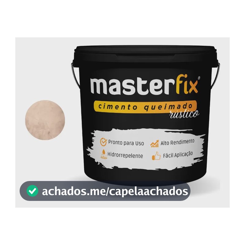 Cimento Queimado Rústico Masterfix 4kg Creme de Avelã Para Paredes