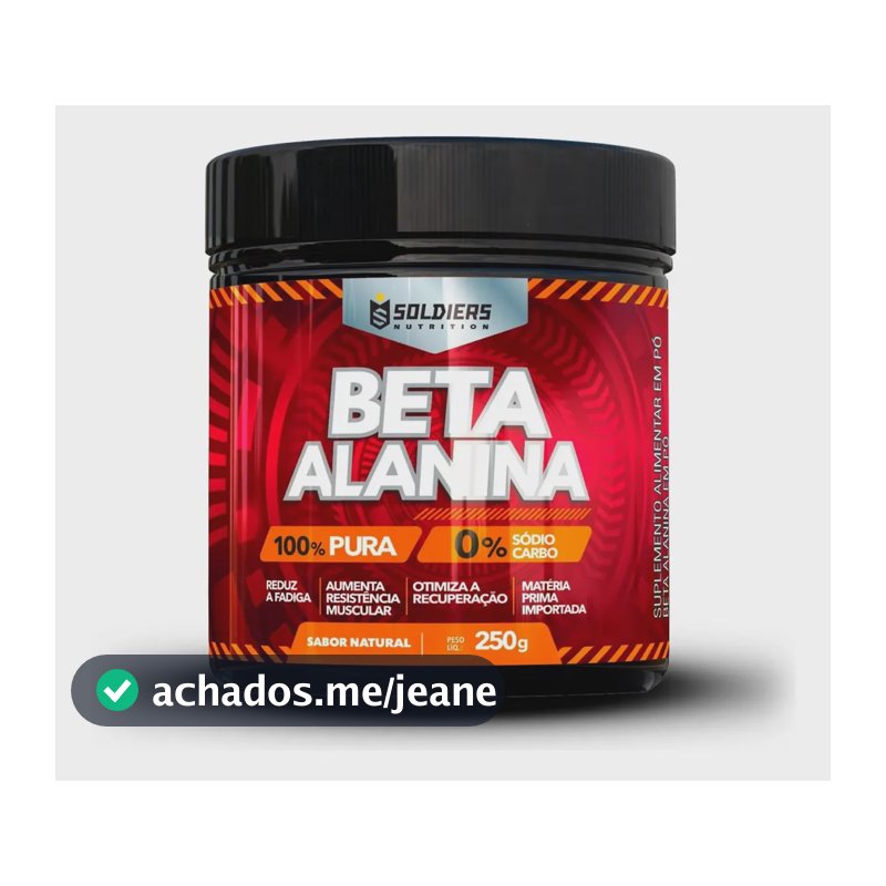 Beta Alanina 250g Suplemento em Pó Pura - Soldiers Nutrition