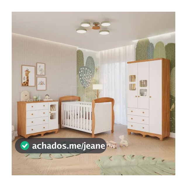 Quarto Bebê Berço Americano Marquesa Guarda Roupa Cômoda Uli