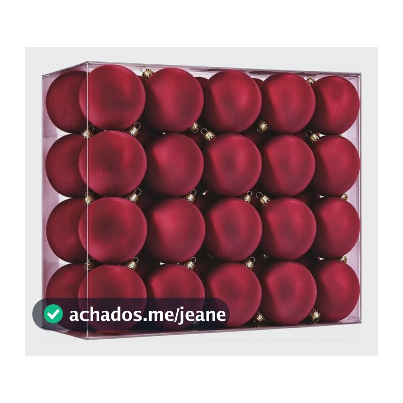 Bolas De Natal Veludo Vermelho 5cm Enfeite Árvore Natalina Vermelho