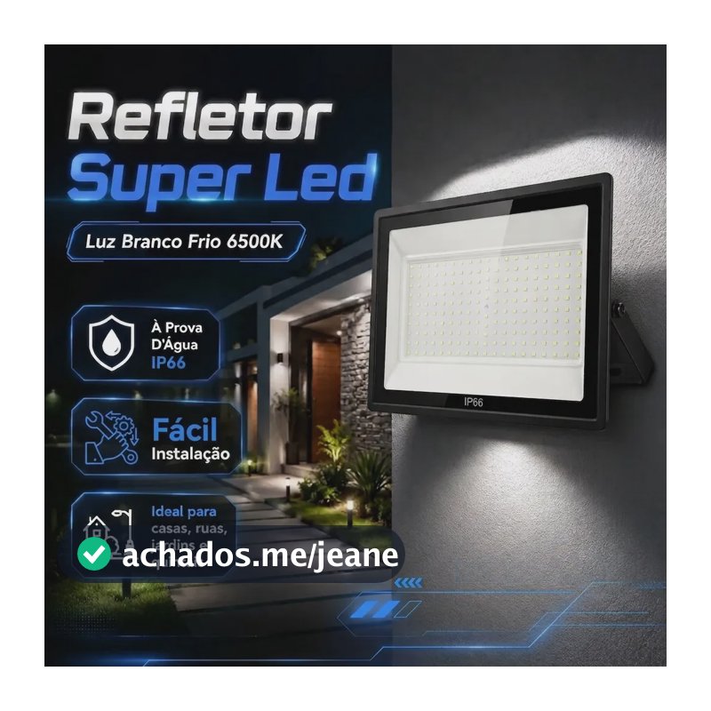Refletor Led 3000w Alta Potência Para Áreas Externas