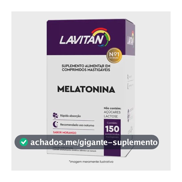 Melatonina Lavitan em comprimidos sabor Morango de 150 un