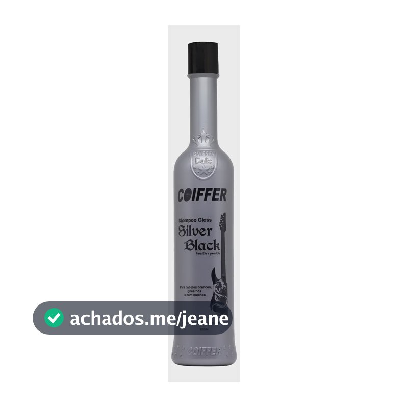Shampoo Tonalizante Silver Black Coiffer P/ Cabelo Grisalho Coiffer
