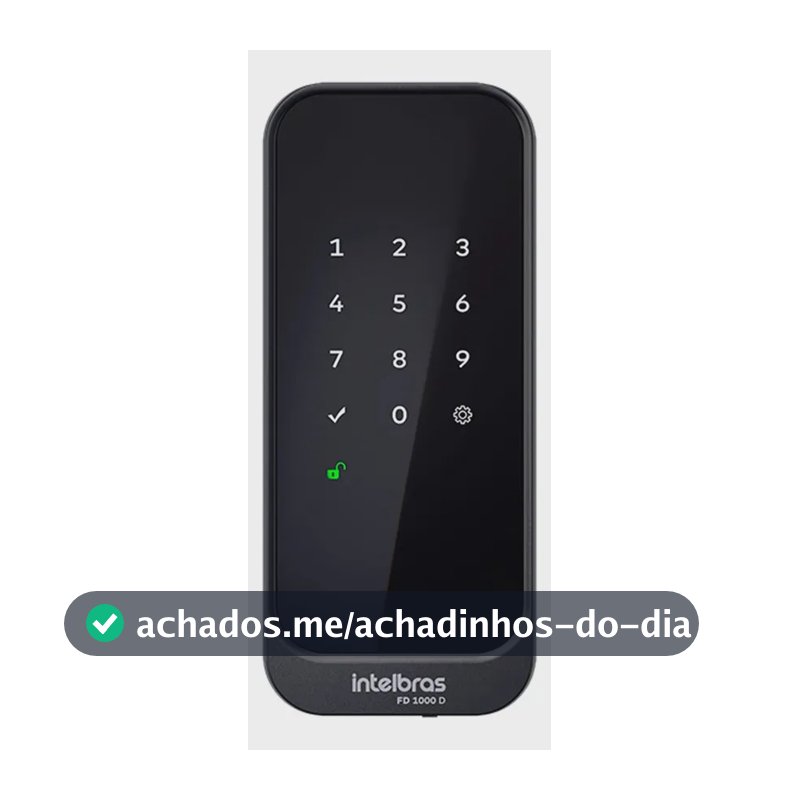 Fechadura Digital De Sobrepor Fd 1000 D Preta Intelbras