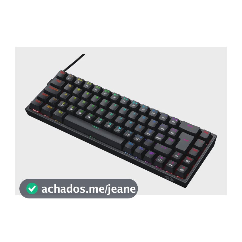 Redragon Castor Rgb Preto Switch Marrom Abnt2 Preto Português Brasil