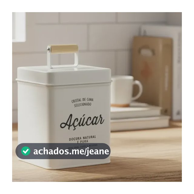 Lata Porta Mantimento Café Açúcar Preto Branco Metal Vintage