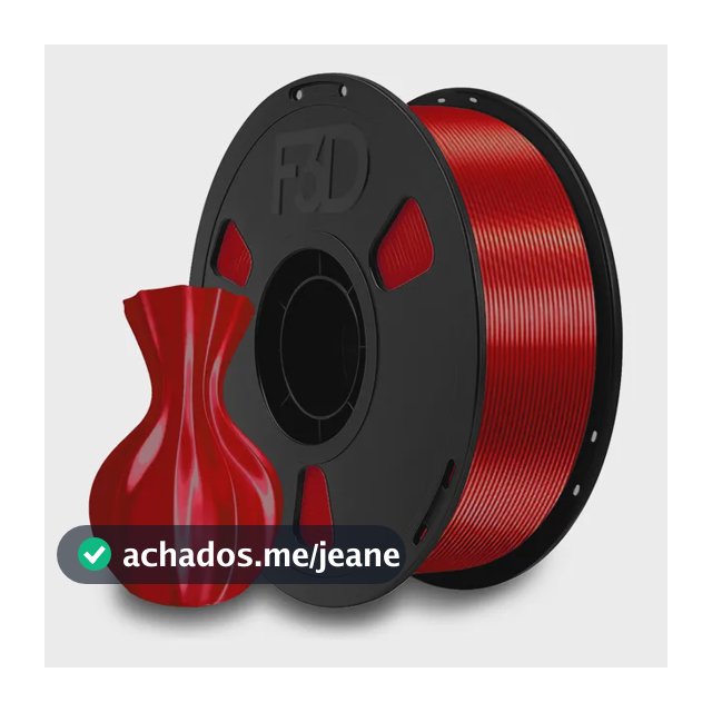 Filamento Pla Silk Vermelho Pérola Impressora 3d F3d 1kg Vermelho