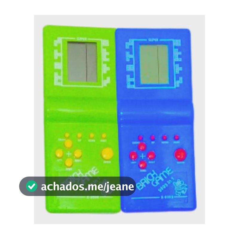 Kit 2 Mini Game Sortido Brinquedo Portátil 9999 Jogos Tetris Vermelho/amarelo/verde/azul