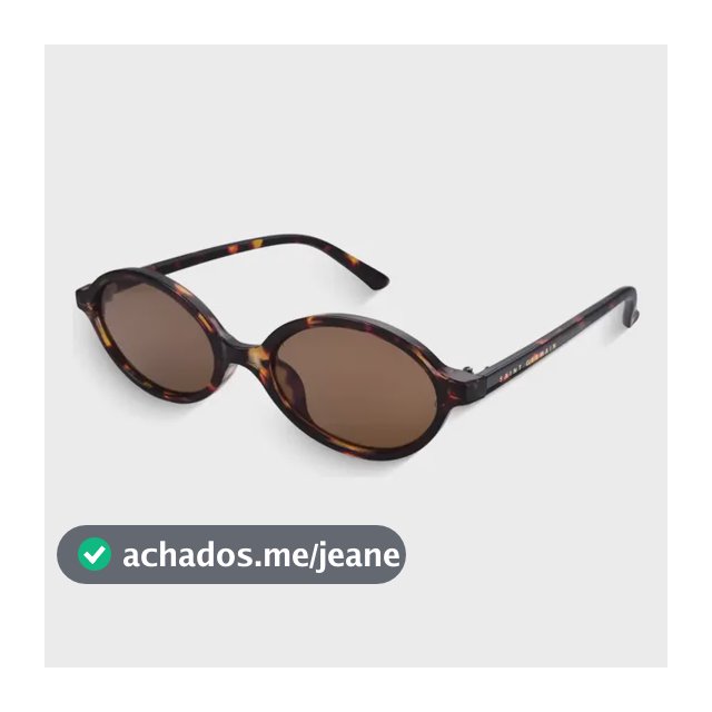 Óculos de Sol Saint Germain Siena Oval Tartaruga para Mulher com Lente Marrom e Proteção UV400