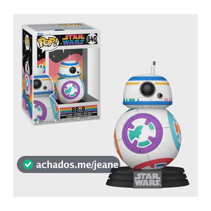 Boneco Funko Pop! BB-8 Star Wars Pride Colecionável
