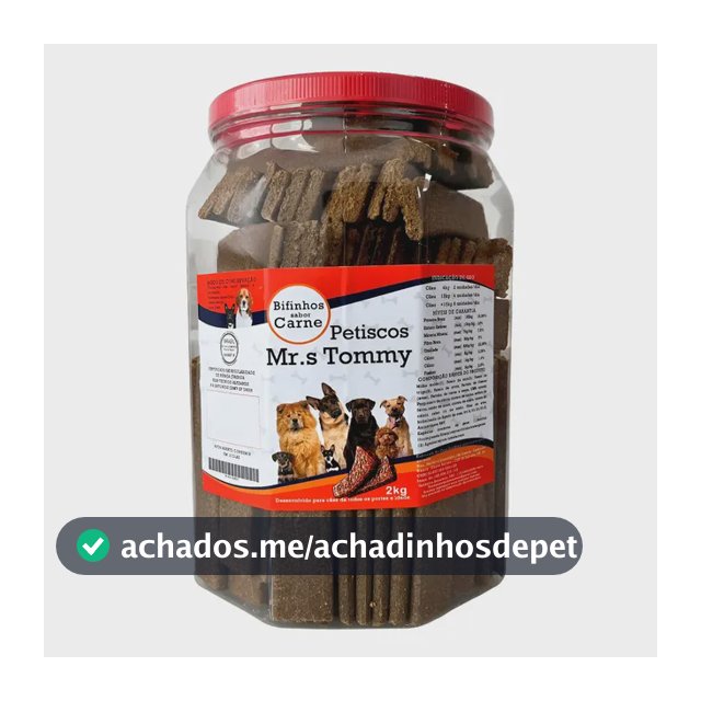 Petisco Bifinho Para Cachorro Super Premium Carne Pote 2kg