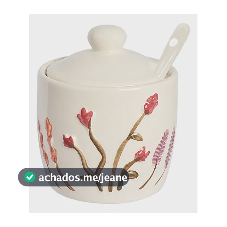 Acucareiro Florescer 260ml Com Colher - Hauskraft
