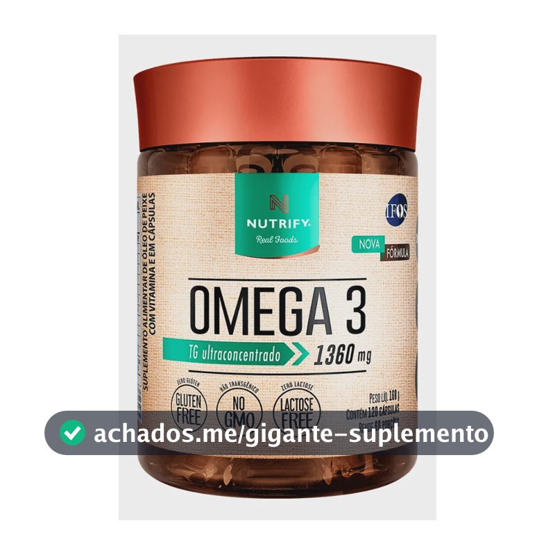 Ômega 3 Nutrify Premium em cápsula Sem sabor de 120 un