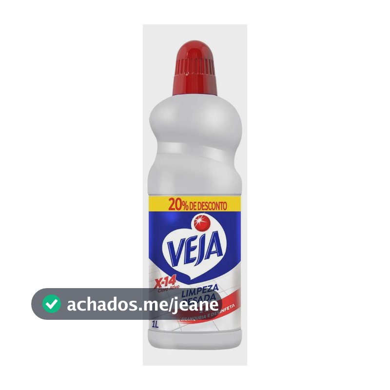 Limpador para Limpeza Pesada Cloro Ativo Embalagem Econômica Veja 1L