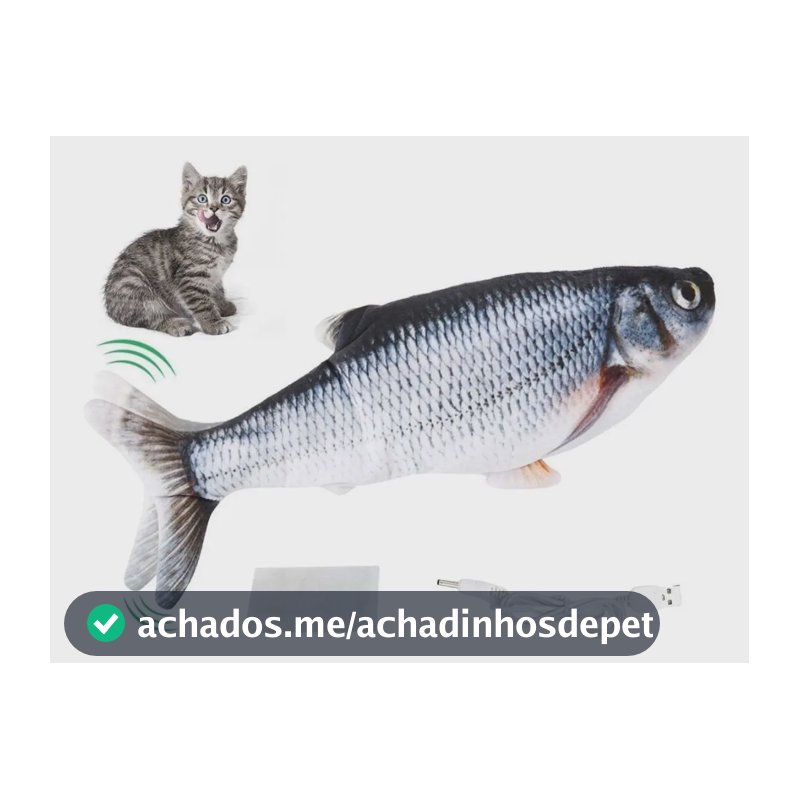 Arranhador Peixe Elétric Interativo Gato Catnip Mexe Pelucia Cor 6