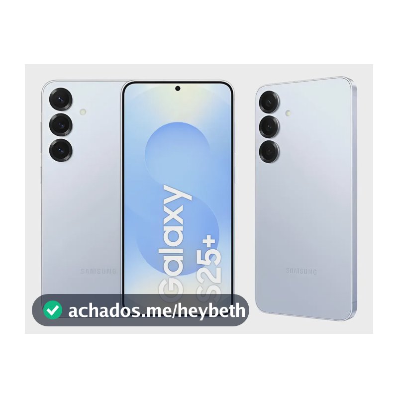 Celular Samsung Galaxy S25+ 5g, 512gb, 12gb Ram, Câmera Tripla De 50+12+10, Tela Grande De 6.7 Azul