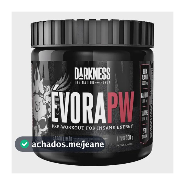 Integralmédica Pré-treino Évora 300g Pó Cafeína Darkness