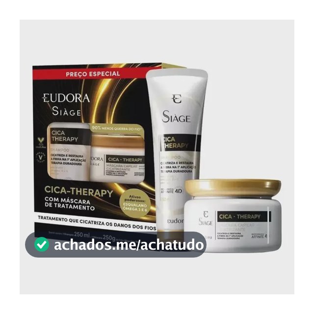Kit Eudora Siage Cica-Therapy Shampoo 250ml + Máscara 250g