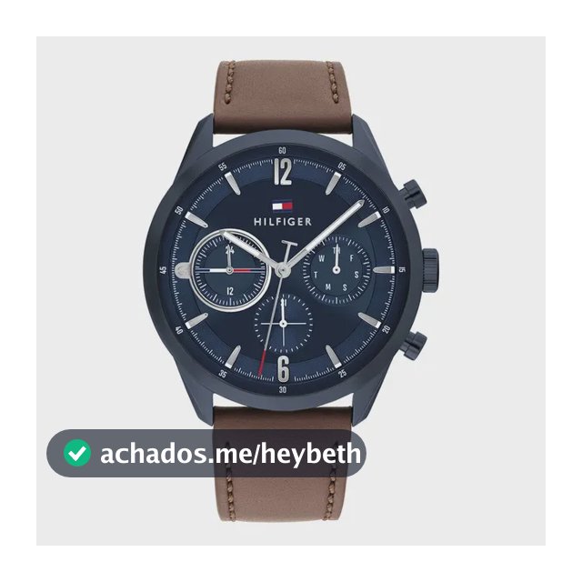 Relógio Tommy Hilfiger Masculino Couro Marrom 1710675 Marrom Azul