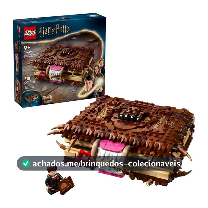 Livro de dentição monstruoso Lego Harry Potter 76449 - 518 unidades 518 livro monstruoso de dentição