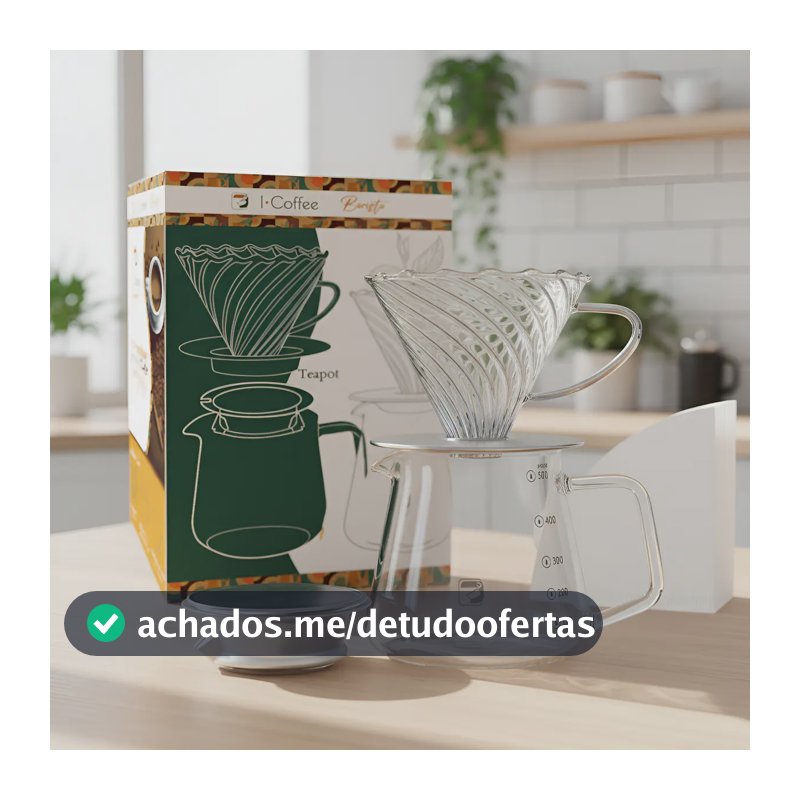 Icoffee Cafeteira Manual V02 Kit De Gotejamento Com Filtros Transparente