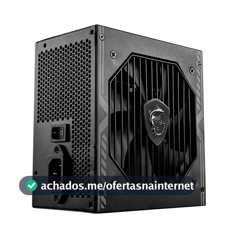 Fonte Msi Mag 650w 80 Plus Bronze Pfc Ativo A650bnl Preto