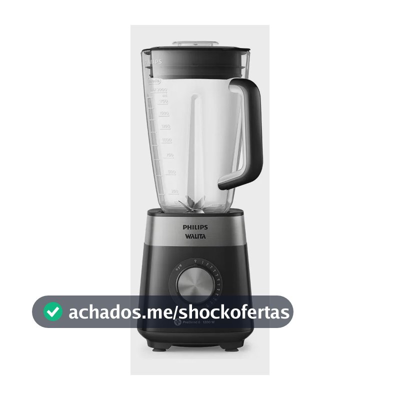 Liquidificador Jarra Inquebrável 1200w Philips Walita 127v Preto 127v
