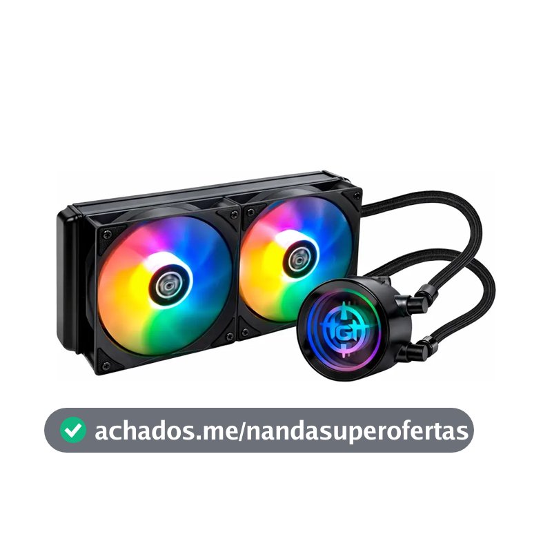 Water Cooler TGT Spartel V2 Preto Rainbow 240mm com TDP 260W
