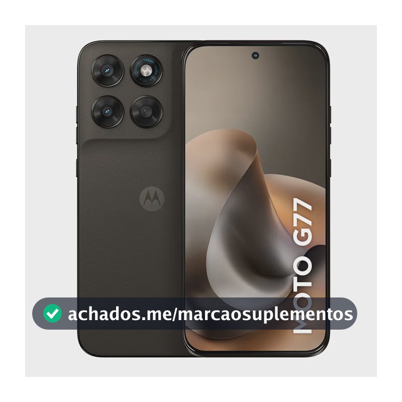 Smartphone Motorola Moto G77 5g - 256gb 8gb Ram + 16gb Ram Boost, Camera 108mp Ultra-pixel, Tela 1.5k Extreme Amoled 120hz, Ultrarresistente - Marrom