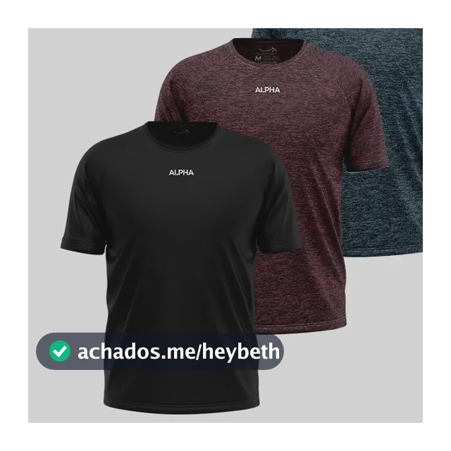 Kit 3 Camisetas Dry Alpha Masculina - Essential