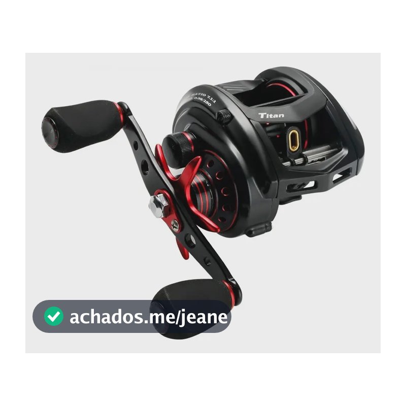 Carretilha Johncoo MT200L esquerda 7.1:1 vermelho e preto
