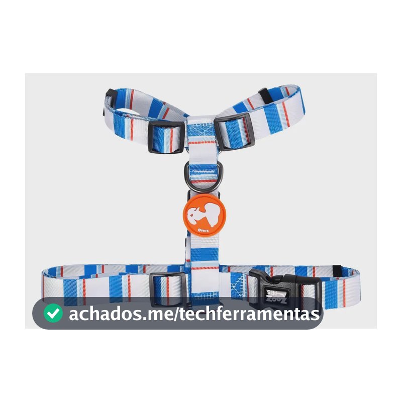 Coleira Peitoral Para Cachorro Pet Snoopy Stripeblueorange P