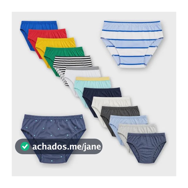 Kit 10 Cueca Slip Infantil Antialérgica 100% Algodão Premium
