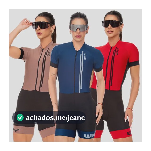 Macaquinho De Ciclismo Feminino Forro Em Gel Macacao Way Uv