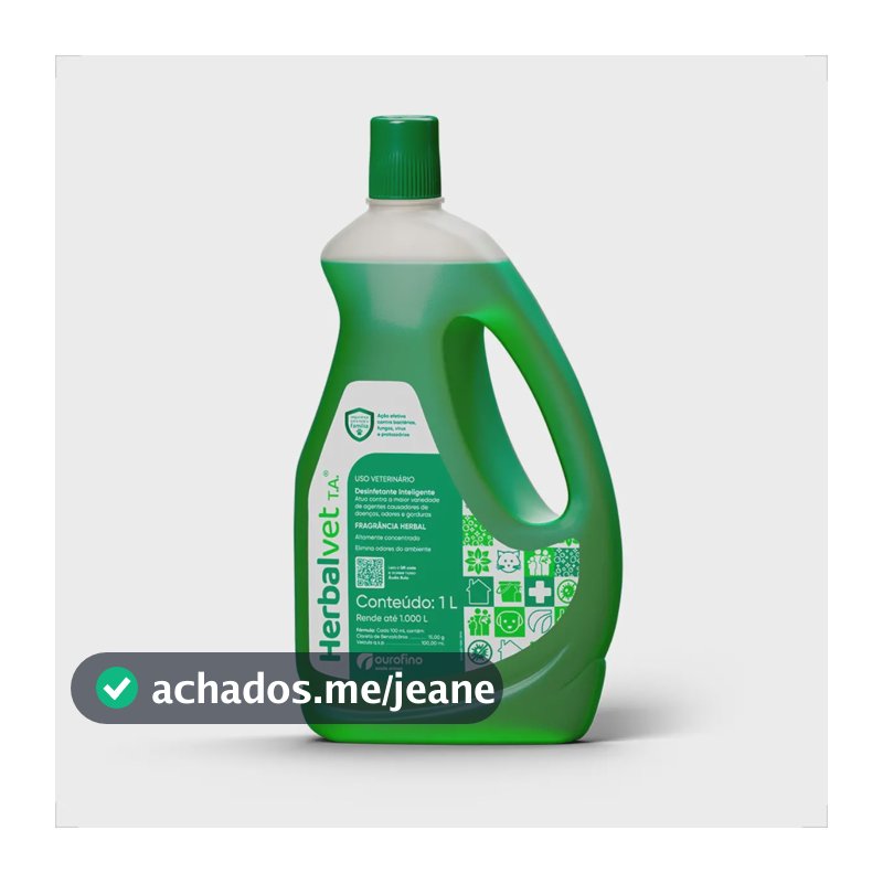 Herbalvet Desinfetante Bactericida Ourofino 1l Envio Imediat
