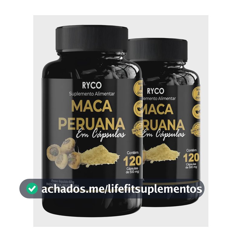 2x Maca Peruana 120 Cápsulas Original- Envio Já Sem Sabor