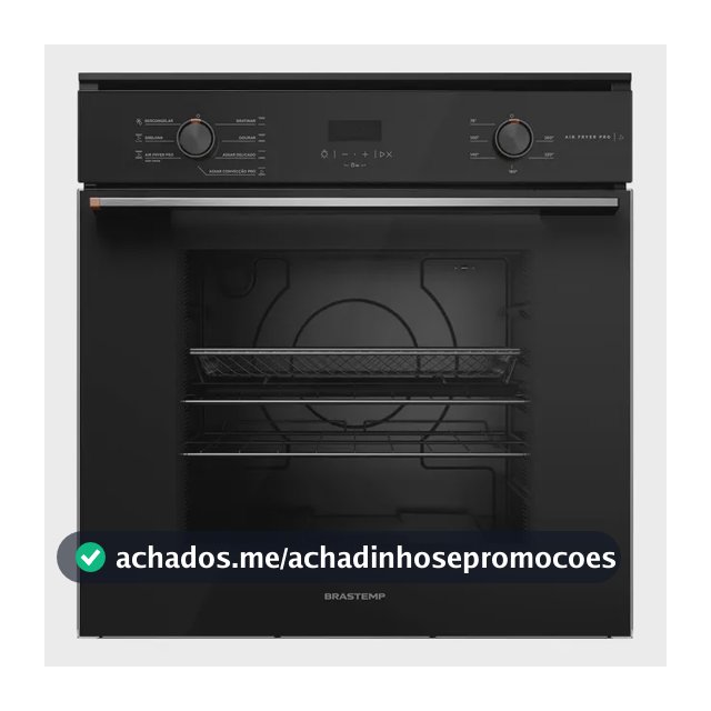Forno De Embutir Elétrico 84 Litros Com Air Fryer Pro Preto  220v Preto
