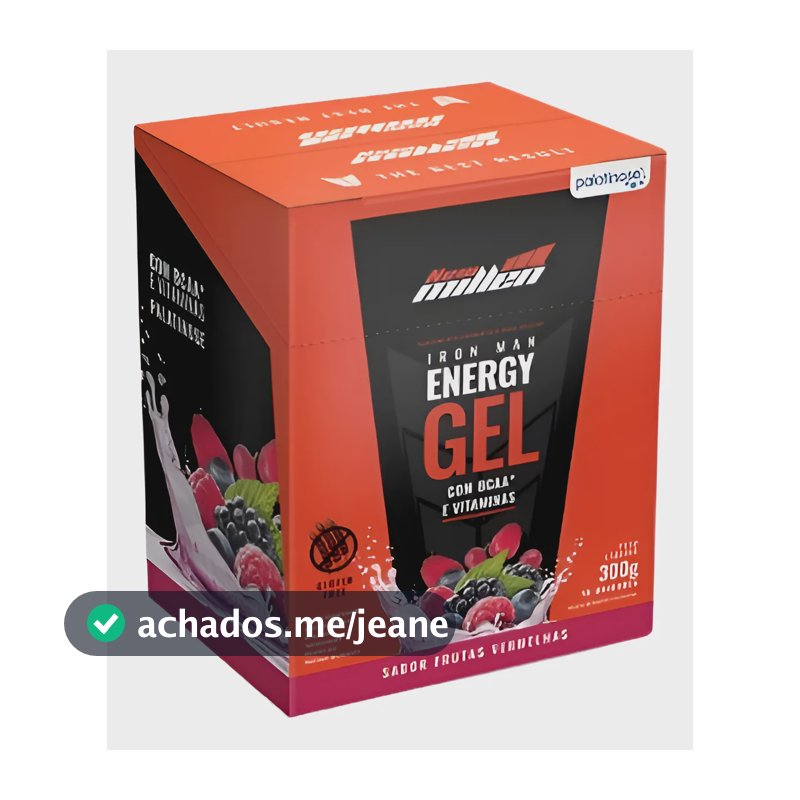 Gel de Energia Iron Man New Millen Sabor Frutas Vermelhas