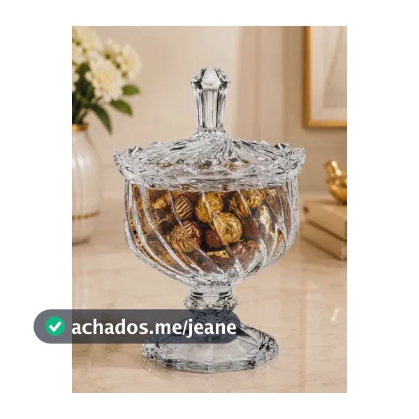 Bomboniere Baleiro Potiche Pote Bala Doce Vidro 15cm