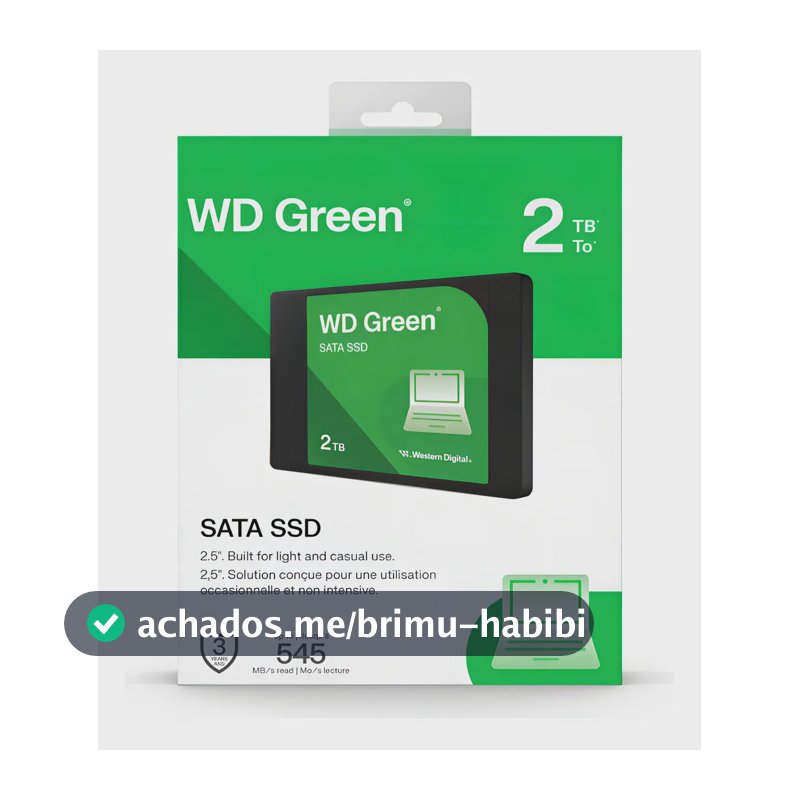 Ssd Wd Green 2.5 2tb Sata Iii 545 Mb/s - Wds200t5g0a
